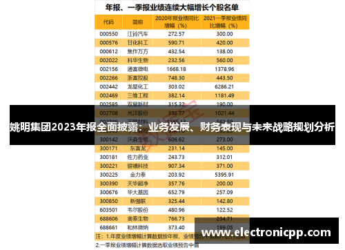 姚明集团2023年报全面披露：业务发展、财务表现与未来战略规划分析